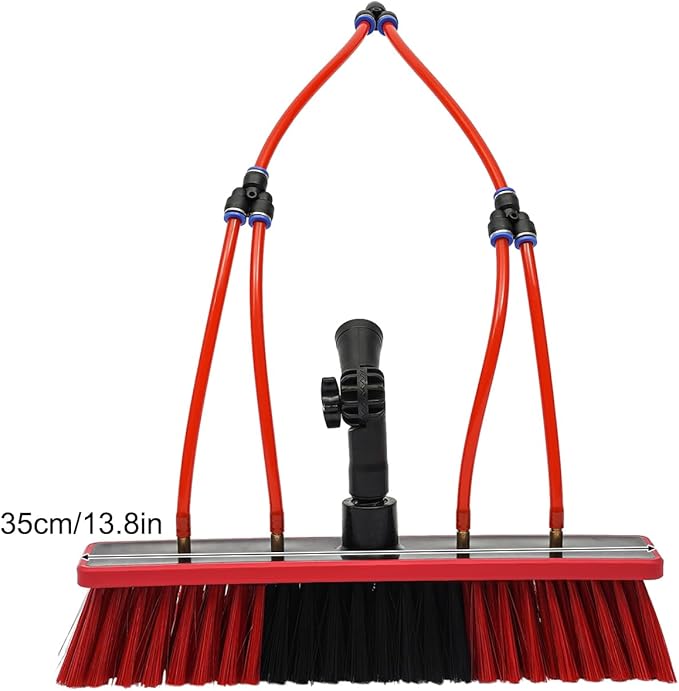 26FT Telescopic Water Fed Brush Extendable Pole Kit Washer Duster Washing Tool for Window Solar Panel Clean Washing