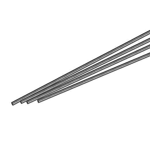 MECCANIXITY Carbon Fiber Rod Pole, 5mm x 450mm for RC Plane DIY Tool Wing Tube Quadcopter Arm, Pack of 4