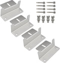 Spartan Power Silver Solar Panel Z Bracket Mount - Lightweight Anodized Aluminum Mounting Brackets for RVs, Trailers, Vans, Campers, Boats, Walls, Roof - Set of 4