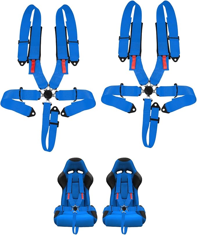 BESTZHEYU 5-Point Racing Harness Set SFI with Ultra Comfort Heavy Duty Shoulder Pads