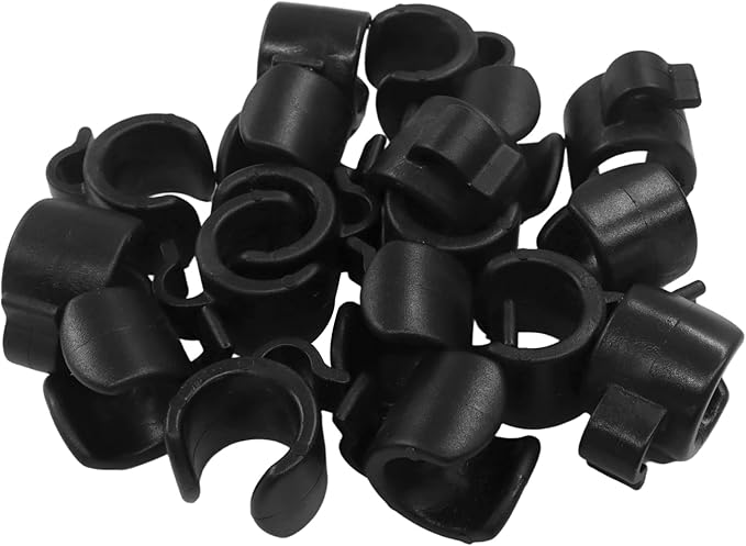20pcs Microphone Stand Cable Clips, Cable Clamp Boom Pole Wire Clips Cord Clips, Securing Clip Mic Clip for Musicians/Audio Professionals(20mm)