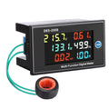 DROK AC Multimeter, AC 40-300V 100A 110V/220V Voltage Current Power Factor Frequency Electric Energy Monitor with Current Transformer, Digital LCD HD Display, Volt Amp Watt Detector Reader Panel