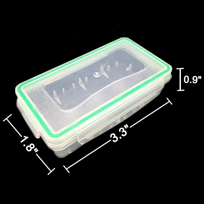 18650 Battery Storage Case Plastic Waterproof Battery Holder 16340 (4 Pack)