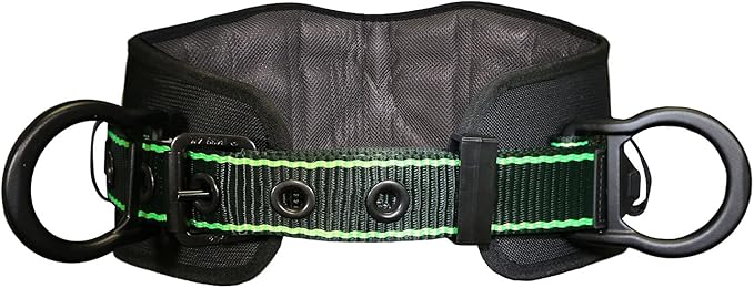AFP Heavy-Duty 2 D-Ring Waist Body Belt w/Tongue Buckle Premium Stitching (OSHA/ANSI PPE)