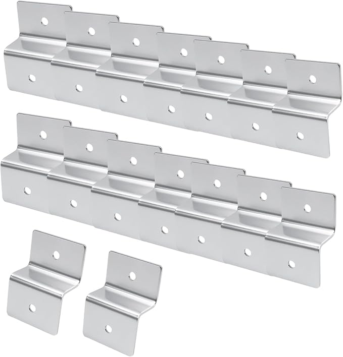 KUMGROT 2.76 Inch Solar Panel Z Brackets, Aluminum Alloy Solar Panel Brackets for for Solar Panels Roof RV Boat Off Grid, 16 Pcs Silver
