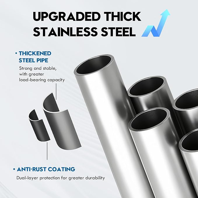 Upgraded 2Pack 3.6" 304 Saddle Stainless Steel Roof Riser for Patio Pergola, Heavy-Duty 18-1/4 Inches High, Pergola Roofs Riser Beam Brackets, Adjustable Roof Riser Hardware, Black Finish (Enhanced)