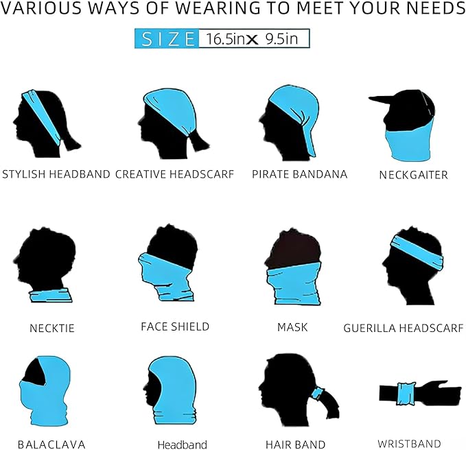Neck Gaiter Face Mask,Sun Cooling Scarf,Balaclava Bandana Cover for Men Women