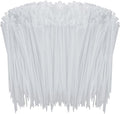 1000 Pcs White Zip Ties, 6 Inch Clear Self-Locking Nylon Cable Ties, Premium Heavy Duty Plastic Wraps Wire Ties for Indoor and Outdoor