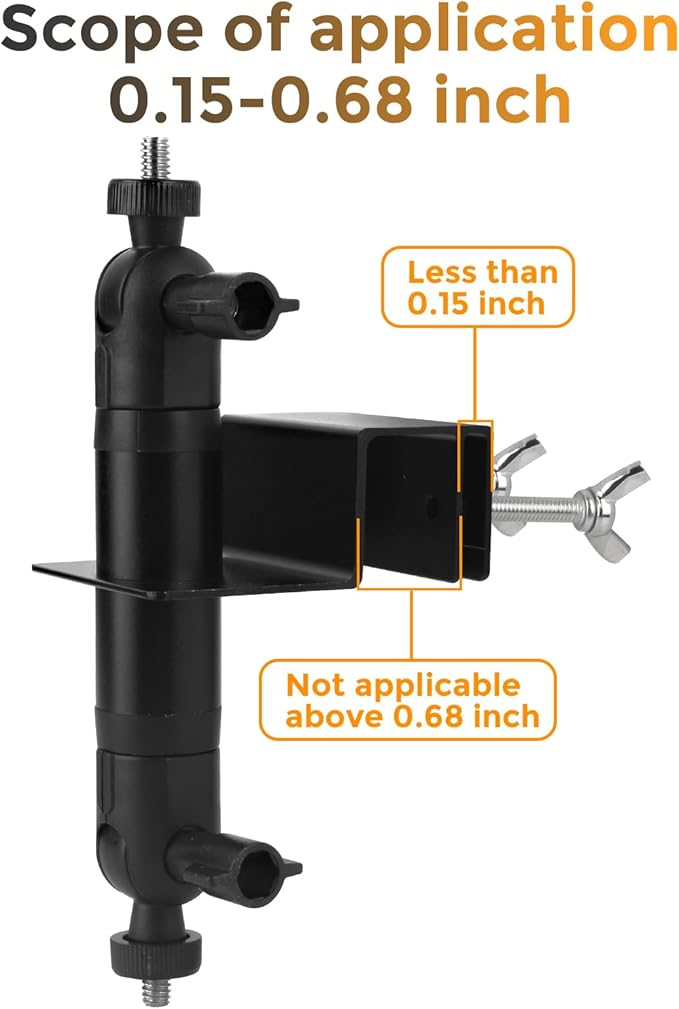 2-in-1 Gutter Mount for Battery Video Cameras & Solar Panels – Adjustable 360° Rotation, 90° Tilt, No-Drill Outdoor Mount for Stick Up Cam, Spotlight Cam, Solar Panel, 1 Pack