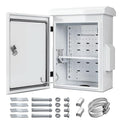Outdoor Electrical Box, Cold-Rolled Steel Plate, Aluminum Alloy Back Beam, One-Piece Ventilation Design, IP65 Waterproof, Wall/Pole Mounted (17.8" x 13.9" x 8")