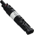 Renogy 15A Male and Female Connector Waterproof in-Line Fuse Holder w/Fuse, Black