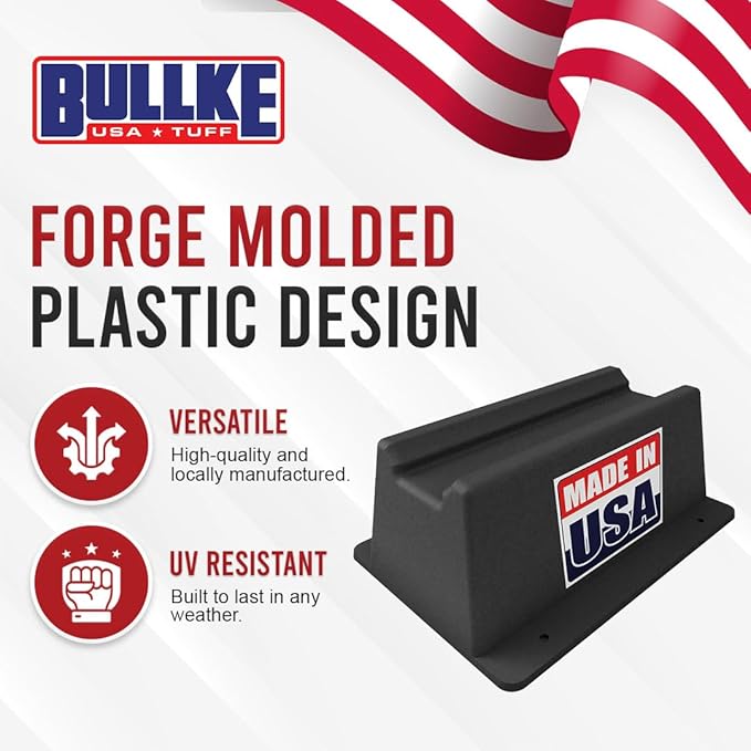 USA Made BULLKE 8-Pack Rooftop Pipe Support – 11.75" x 8" – 1000 lbs Capacity – UV-Resistant, Durable Plastic Blocks – Supports Conduit, PVC, Forge Molded Design