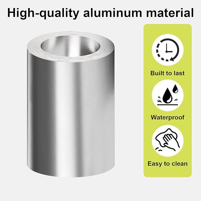 succulentlovers 6'' x 33' Aluminum Flashing Roll - Roof Flashing, 0.2mm Thickness Aluminum Roof Panels, Metal Roof Flashing for Sealing Windows Doors, Shed Weatherproofing Areas