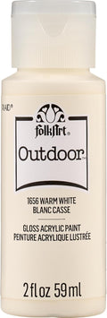 FolkArt Outdoor Acrylic Paint in Assorted Colors (2 Ounce), 1656 Warm White