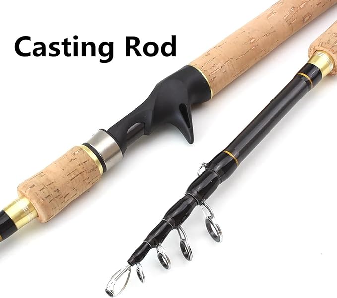 1 Piece Model YG028 1.8m 2.1m 2.4m 2.7m Spinning Fishing Rod M Power Hard Telescopic Carbon Fiber Travel Pole Wooden Handle