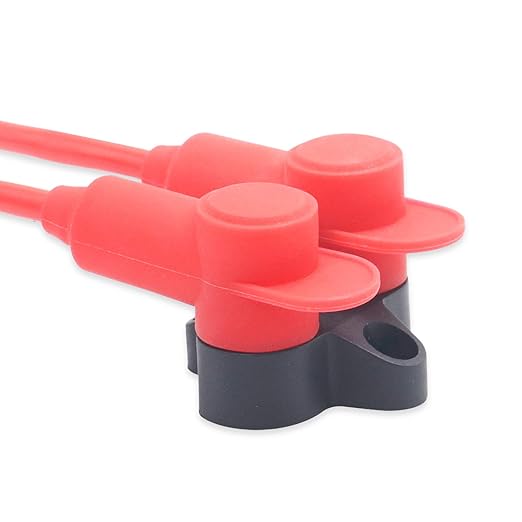 Recoil 10 Pack Silicone Terminal Covers for Alternator Battery Stud and Power Junction Blocks, Fits 10-2 AWG Wire, 5 Red and 5 Black Pairs