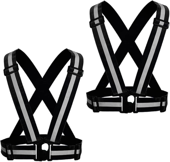 Reflective Vest, High Visibility Safety Vest Straps Reflective Gear for Night Running Walking Cycling for Men Women Kids