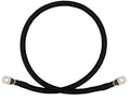 8 AWG 8 Gauge Single Black 2 feet w/ 5/16" Lugs Pure Copper Battery Inverter Cables for Solar, RV, Auto, Marine Car, Boat