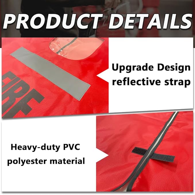 Fire Extinguisher Cover with Reflective Strap, Heavy Duty Fire Sa-fety Protective Sleeve from scuffs & scratches Accessories, 1 Pcs, 17"Wx22"L (5-13LB)