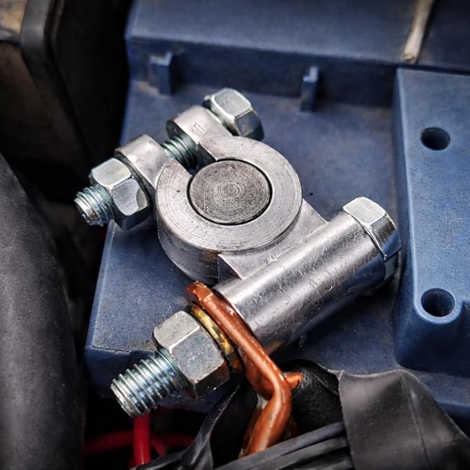 MGI SpeedWare Military Spec Heavy-Duty Battery Terminal Connectors, Top Post Positive and Negative End Pair with Insulator Covers