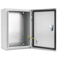 QILIPSU Metal Electrical Box IP65 Waterproof Steel Project Enclosure Lockable Weatherproof Electric Junction Box for Indoor & Outdoor Use 14"x10"x6"