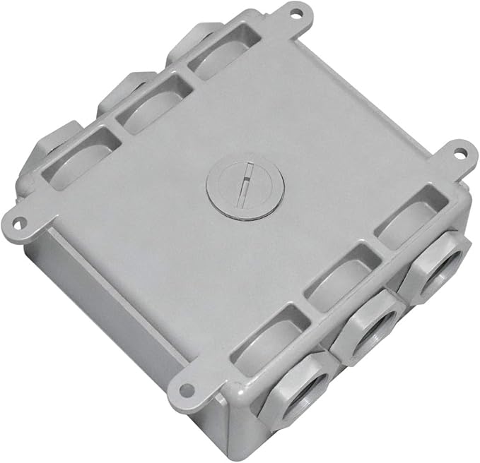 Two Gang Electrical Box, Suitable 1/2-Inch or 3/4-Inch Electrical Conduit Weatherproof Outdoor Switch Outlet Box, UL Listed，Plastic Junction Box Outlet