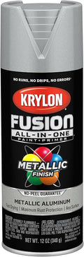 Krylon Fusion All-In-One Adhesive Spray Paint for Indoor/Outdoor Use, 12 oz, Aluminum