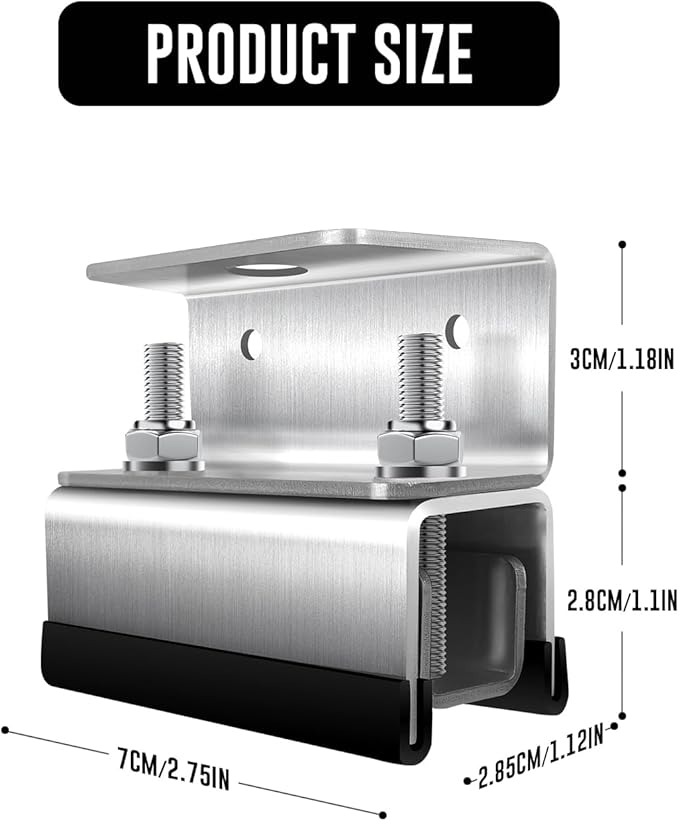 Van Roof Rack Mount Kit,Roof Rack Brackets Compatible with ProMaster, Boxer, Jumper, Ducato,304 Stainless Steel Corrosion-Resistant & Durable(Brackets, Piece, 6)