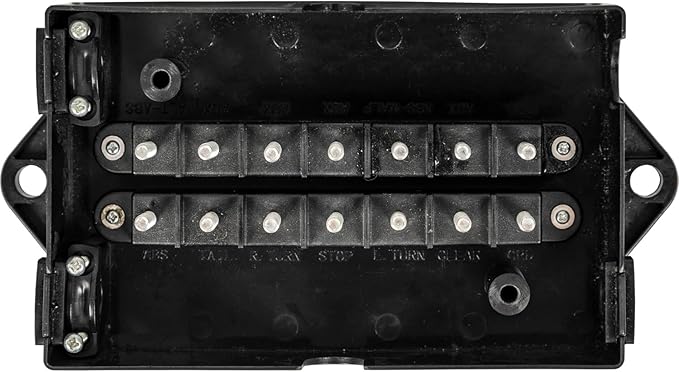 Buyers Products 5601114 14 Terminal Junction Box, Durable Polymer Box With Plain Terminals, Weather-Resistant, Easy Consolidation for Truck Wiring, Semi-Truck Accessories
