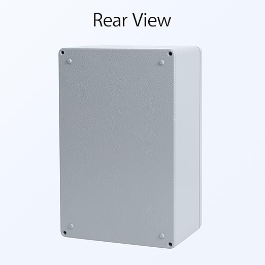 LeMotech Junction Box, Aluminum Alloy Metal Electrical Box, IP67 Waterproof Dustproof Project Box, Outdoor Universal Enclosure, Grey 7.4x4.7x3.0in (188x120x78mm)