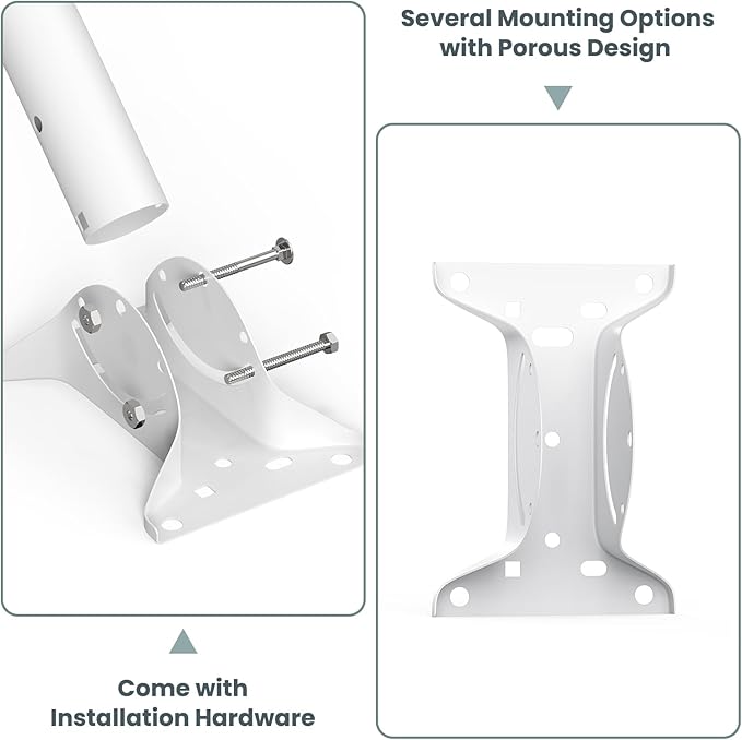 Ulna 19.68" Universal Antenna Mount - 2 Packs Wireless Bridge Bracket Reversible J Pole Mount, Heavy Duty Roof Mount for Outdoor Antenna WiFi Extender/Weather Station/Access Point/Satellite Dishes
