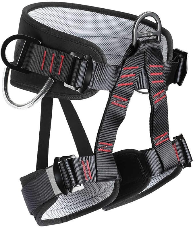 Climbing belts, Thicken Professional Half Body Safety Belt For Tree Climbing Saddle, Fire Rescue, Roofing and Rappelling, Climbing Gear