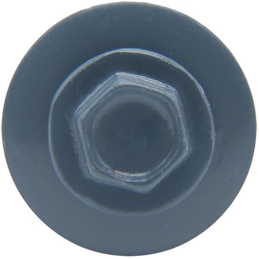 Metal Roofing Screw: (250) 12 x 1-1/2" Ocean Blue Hex Sheet Metal Roof Screw. Sharp Point Metal to Wood siding Screws. 5/8" EPDM Washer.