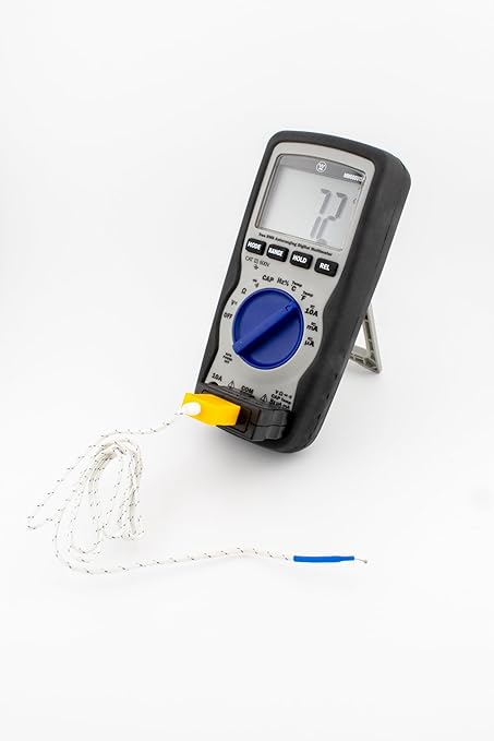 Westinghouse 600V True RMS Auto-Ranging Multimeter with Large Screen and Relative Mode; Measures Voltage Current Resistance Capacitance Frequency Temperature; Incl. Case and 2-Year Warranty.