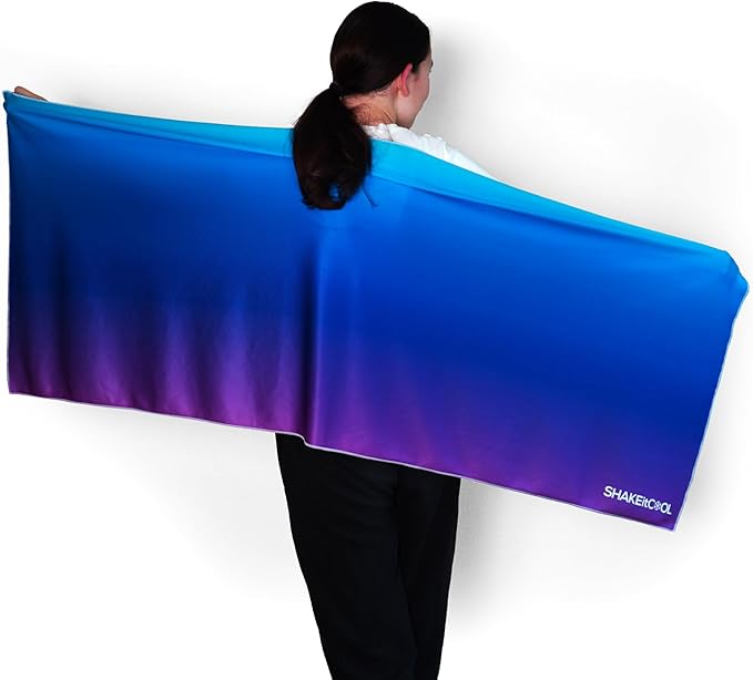 SHAKEitCOOL Large Cooling Shawl - Instant Heat Relief for Outdoor Events