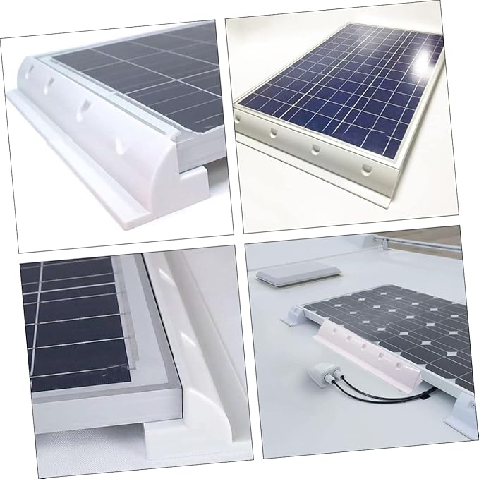 2pcs Abs Solar Panel Support Brackets for Rv Roof and Boat and Lightweight Solar Panel Mounting Rack High Uv Resistance for Secure Installation