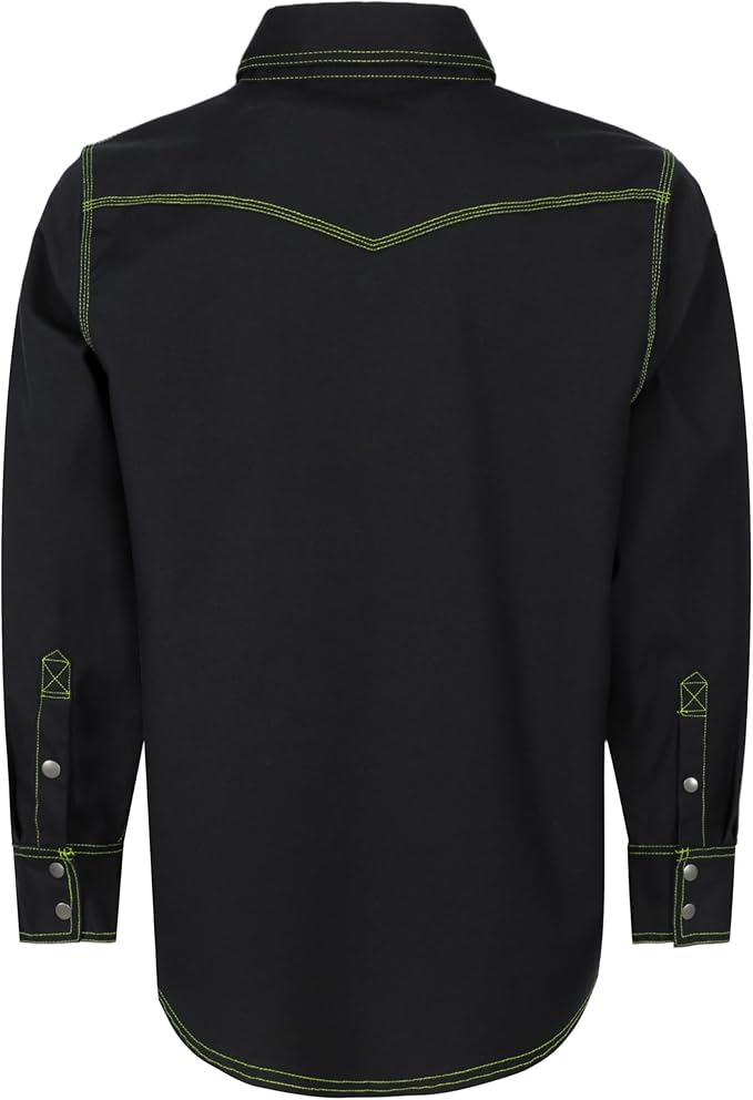 BOCOMAL FR Welding Shirts Heavyweight Stretch Canvas Snaps Down Reinforced Stitching Western Style Fire Resistant Jackets