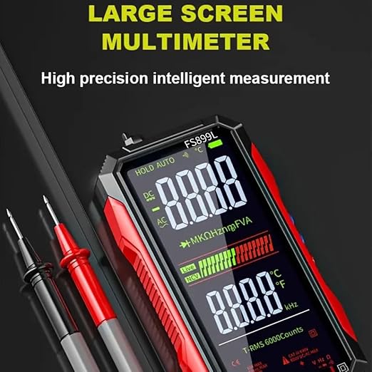 Upgraded FS899L Multimeter, USB Rechargeable Digital Multimeter, Automatic Digital Display Multimeter Tester for Home and Industrial Electrical Issues (FS899C)