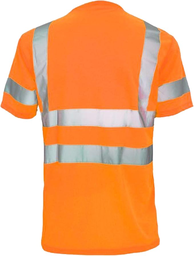 L&M® Hi Vis T Shirt ANSI Class 3 Reflective Safety Lime Orange Short Long Sleeve HIGH Visibility
