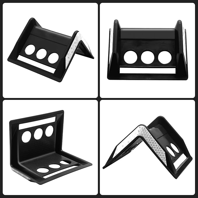 24Pack Flatbed Strap Protector Corner Edge Protector Plastic Black for Cargo Loads Box Truck Equipment Webbing to Protect Cargo