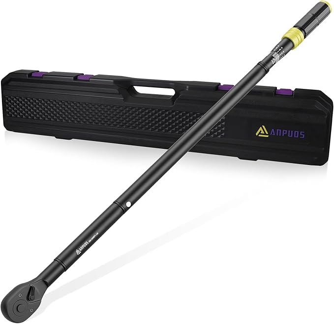3/4-Inch Drive Click Torque Wrench, 200-1000 Ft-Lb/271-1355 Nm, Dual-Direction Torque Wrench with Quick Release Reversible Head for Car, Truck, Tractor