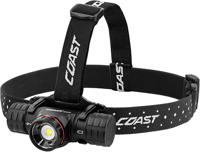 Coast® XPH34R 2700 Lumen USB-C Rechargeable-Dual Power LED Headlamp withPURE Beam® Twist Focus™ and Magnetic Base