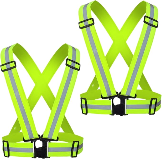 Reflective Vest, High Visibility Safety Vest Straps Reflective Gear for Night Running Walking Cycling for Men Women Kids