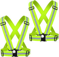 Reflective Vest, High Visibility Safety Vest Straps Reflective Gear for Night Running Walking Cycling for Men Women Kids