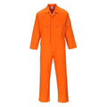 Portwest C813 Men's Work Coveralls - Liverpool Lightweight Polycotton Safety Coverall with Zip and Pockets Orange, Small
