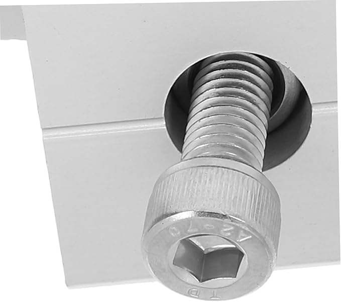 Solar Panel Mounting Accessories 4pcs Solar Panel Mid Clamps with T-Shaped Mid Clips for Cylindrical Head Screw
