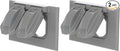 BELL Hubbell 5180-0 Horizontal Duplex Single Weatherproof Cover, 1-Gang, Gray (Pack of 2)