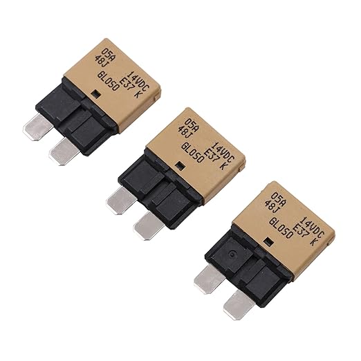 12V 5A Fuse Circuit Breaker Auto Reset ATO/ATC Low Profile Resettable Blade Fuses Kit 12 Volt DC 5 Amp for Car RV Automotive Solar Motors Boat Marine - UL Certified - 3 Pack