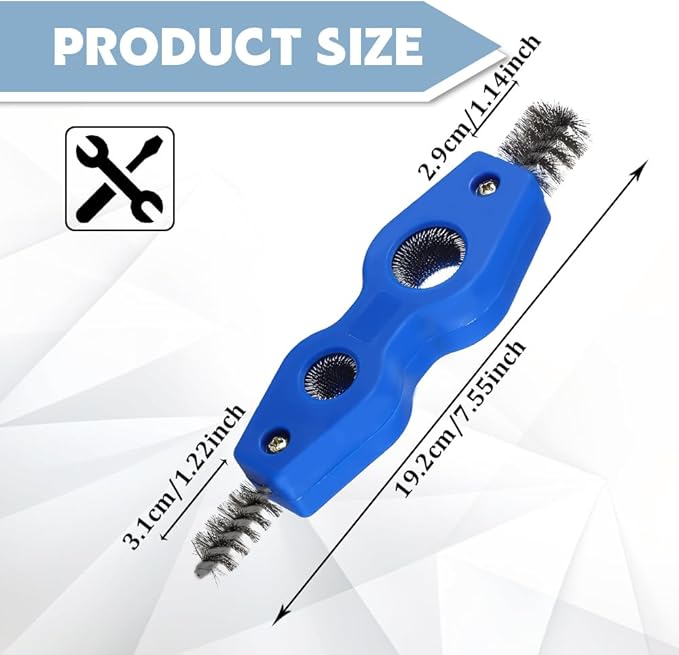 4 in 1 Car Battery Cleaning Brush, Car Battery Terminal Cleaner, Anti-Rust Auto Battery Cleaner with Steel Wire, Battery Cleaner Tool Car Accessories for Cleaning Auto Battery Post (Blue)