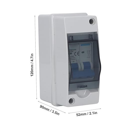 DC Disconnect Switch 1000V 40A PV Solar Panel Disconnect Switch IP65 Distribution Box Isolation Switch Photovoltaic Solar Panel Grid Connected System with Transparent Cover